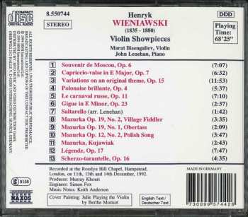CD Henryk Wieniawski: Violin Showpieces