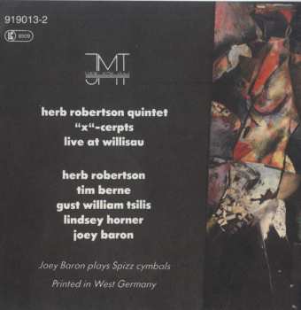 CD Herb Robertson Quintet: X-Cerpts - Live At Willisau