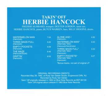 CD Herbie Hancock: Takin' Off