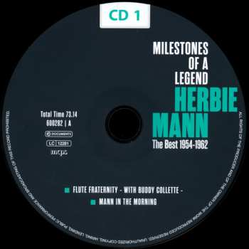10CD/Coffret Herbie Mann: Milestones Of A Legend - The Best 1954-1962
