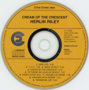 CD Herlin Riley: Cream Of The Crescent