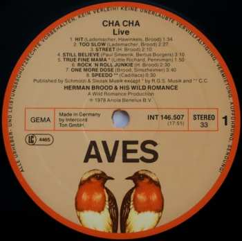 LP Herman Brood & His Wild Romance: Cha Cha