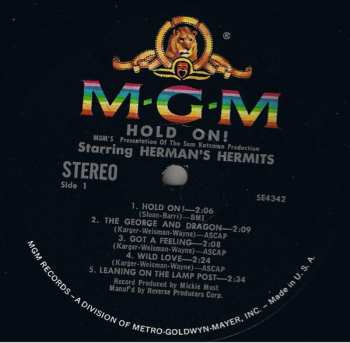 LP Herman's Hermits: Hold On! (Music From The Original Sound Track)