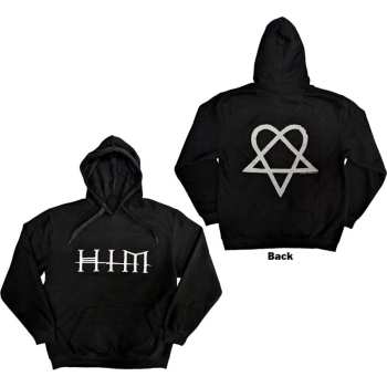 Marchandises HIM: Him Unisex Pullover Hoodie: Logo (back Print) (small) S