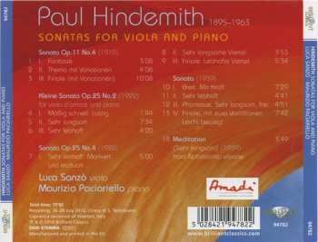 CD Paul Hindemith: Sonatas For Viola And Piano