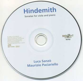 CD Paul Hindemith: Sonatas For Viola And Piano