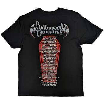 Marchandises Hollywood Vampires: Hollywood Vampires Unisex T-shirt: Caricatures (back Print) (small) S