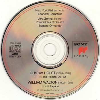 CD Leonard Bernstein: Holst: The Planets / Walton: Façade