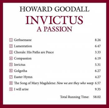 CD Howard Goodall: Invictus: A Passion