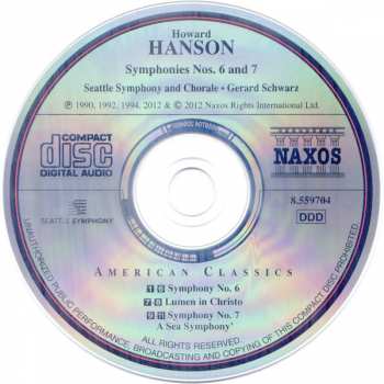 CD Howard Hanson: Symphonies Nos. 6 And 7