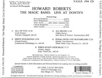 CD Howard Roberts: The Magic Band Live At Donte's