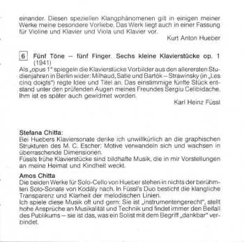 CD Kurt Anton Hueber: Musik Für Cello Und Klavier