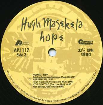 2LP Hugh Masekela: Hope