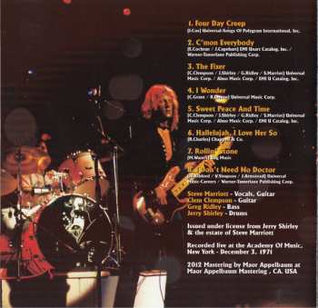 CD Humble Pie: Live In New York 1971