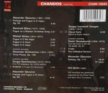 CD Iain Quinn: Tsar Of Instruments - Organ Music From Russia