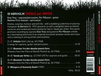 CD Ib Nørholm: Tavole Per Orfeo - Songs For Soprano And Guitar