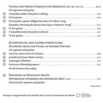 CD Ib Nørholm: Tavole Per Orfeo - Songs For Soprano And Guitar