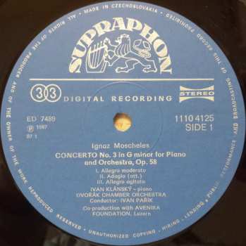 LP Dvořák Chamber Orchestra: Piano Concerto N°3 - Concertante In F - Bonbonnière Musicale