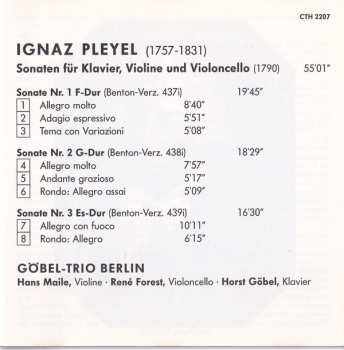 CD Ignaz Pleyel: Klaviertrios