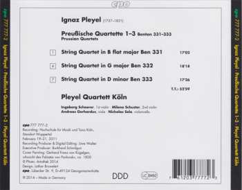 CD Ignaz Pleyel: Preußische Quartette 1–3