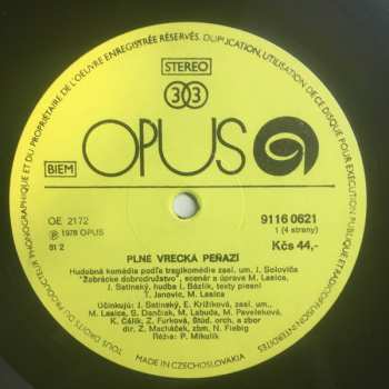 2LP Milan Lasica: Plné Vrecká Peňazí