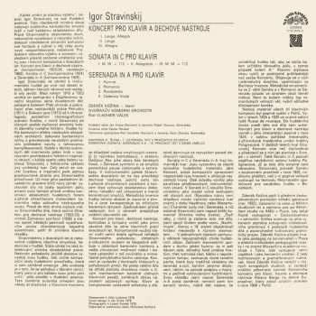 LP Igor Stravinsky: Koncert Pro Klavír A Dechové Nástroje / Sonata In C Pro Klavír / Serenada In A Pro Klavír