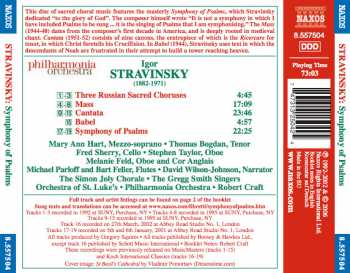 CD Igor Stravinsky: Symphony Of Psalms / Three Russian Sacred Choruses / Mass • Cantata • Babel