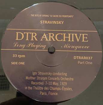 LP Igor Stravinsky: The Rite Of Spring "Le Sacre Du Printemps"