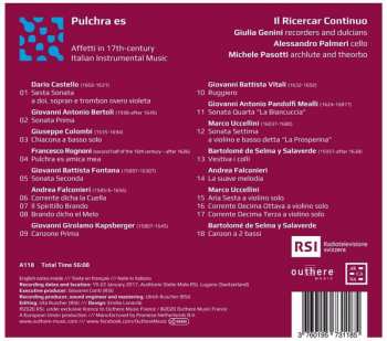 CD Giulia Genini: Pulchra Es (Affetti In The 17th-century Italian Instrumental Music)