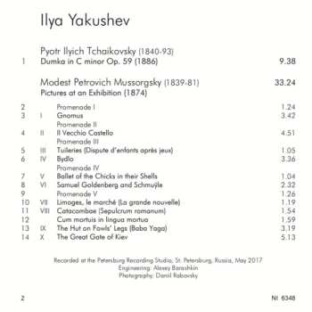 CD Pyotr Ilyich Tchaikovsky: Tchaikovsky/Mussorgsky/Rachmaninoff