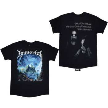 Marchandises Immortal: Immortal Unisex T-shirt: At The Heart Of Winter (black) (back Print) (medium) M