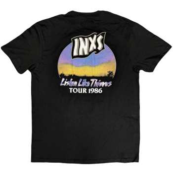 Marchandises INXS: Inxs Unisex T-shirt: Listen Like Thieves Tour (back Print) (small) S