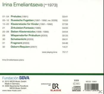 CD Irina Emeliantseva: Piano Pieces DIGI