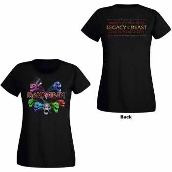 Marchandises Iron Maiden: Dámské Tričko Legacy Of The Beast Live Album Skulls  S