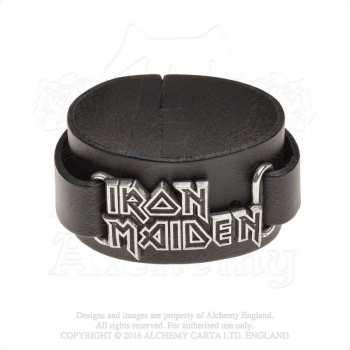 Marchandises Iron Maiden: Kožený Náramek Logo Iron Maiden