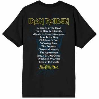 Marchandises Iron Maiden: Tričko Fear Of The Dark Album Tracklisting S