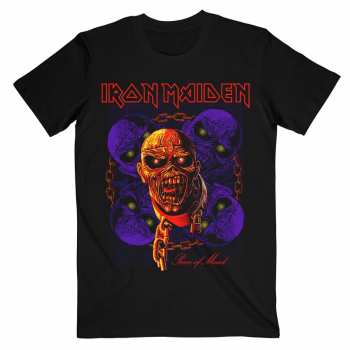Marchandises Iron Maiden: Iron Maiden Unisex T-shirt: Piece Of Mind Multi Head Eddie (small) S