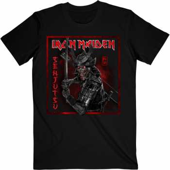 Merch Iron Maiden: T-shirt Senjutsu Cover Distressed Red 