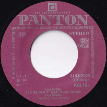 SP Banjo Band Ivana Mládka: Tak Se Nám Ti Naši Mladí Berou / Banjo, Já Se S Tebou Loučím