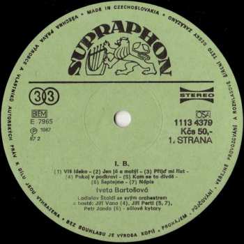 LP Iveta Bartošová: I. B.