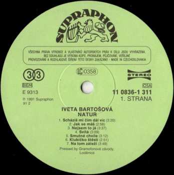LP Iveta Bartošová: Natur