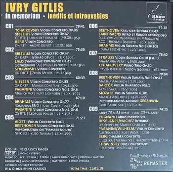 9CD/Coffret Ivry Gitlis: In Memoriam / Inédits Et Introuvables