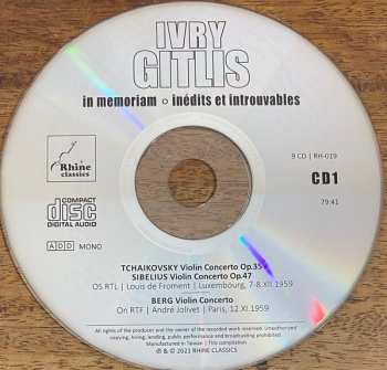 9CD/Coffret Ivry Gitlis: In Memoriam / Inédits Et Introuvables