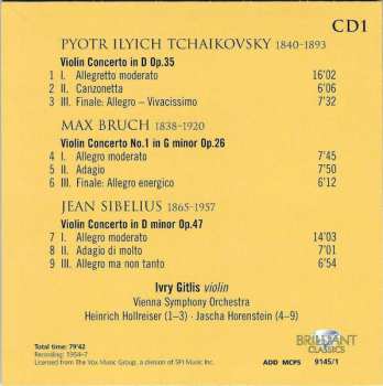 3CD/Coffret Ivry Gitlis: The Art Of Ivry Gitlis Violin Concertos
