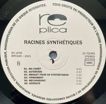 LP Joël Fajerman: Racines Synthétiques
