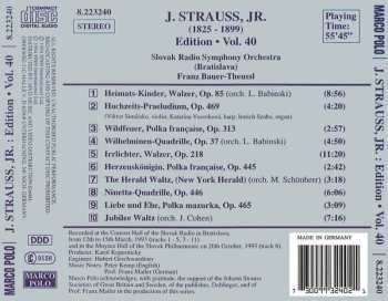 CD Slovak Radio Symphony Orchestra: J. Strauss, Jr.:  Edition • Vol. 40