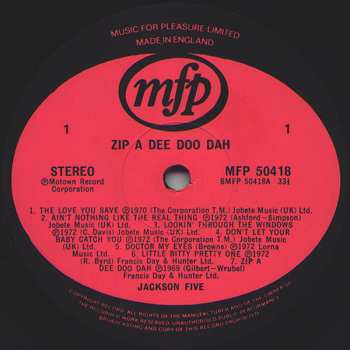 LP Michael Jackson: Zip A Dee Doo Dah