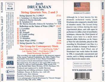 CD Jacob Druckman: String Quartets Nos. 2 And 3; Reflections On The Nature Of Water; Dark Wind