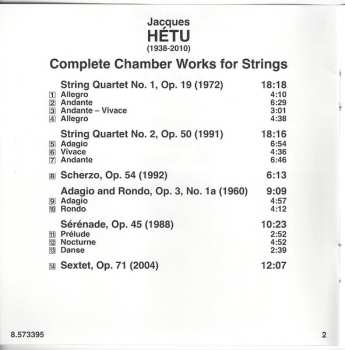 CD Colin Carr: Complete Chamber Works For Strings: String Quartets Nos. 1 And 2 • Sérénade • Sextet