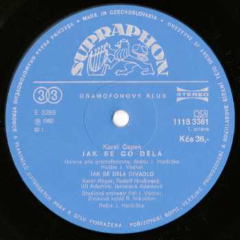 2LP Karel Čapek: Jak Se Co Dělá